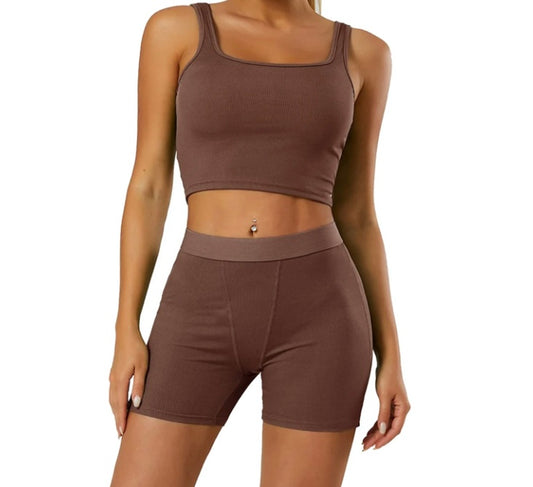 Brown Two Piece Set